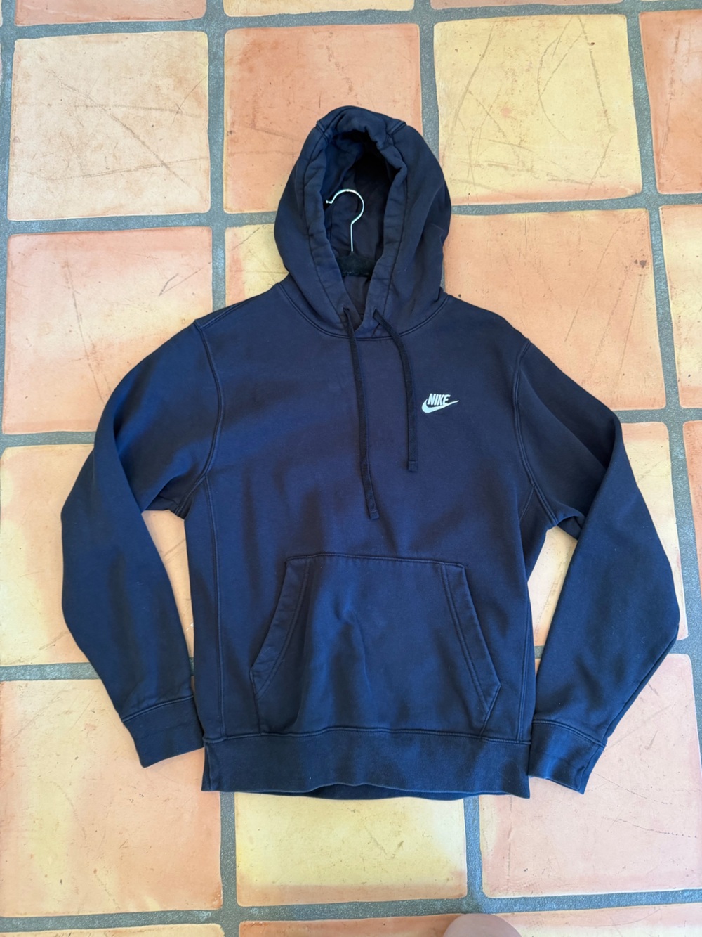 Nike Black Hoodie with White Swoosh Tag